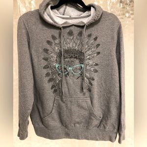 Set of 2 - tee with cat & sunglasses, sweatshirt cat & glasses